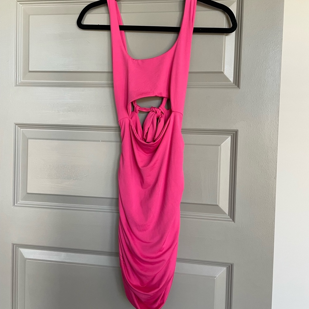 Pink mini dress